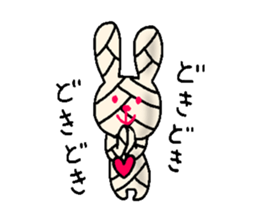 Now, in the hospital! Bandage rabbit sticker #6347517