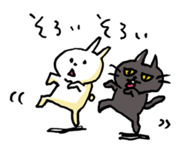 Funny cat & bunny from KAGOSHIMA 2nd sticker #6348253