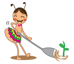 Ant mischievously sticker #6349232