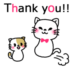 Greetings sticker of cat sticker #6349493