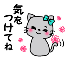 Greetings sticker of cat sticker #6349501