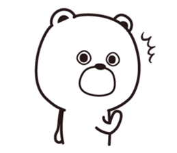 Sticker of a pretty white bear sticker #6349648