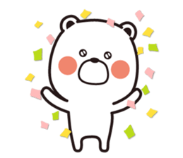 Sticker of a pretty white bear sticker #6349663