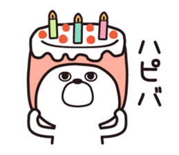 Sticker of a pretty white bear sticker #6349664