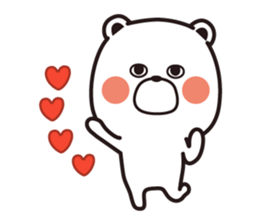 Sticker of a pretty white bear sticker #6349666