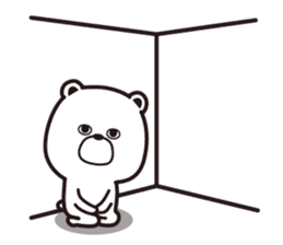 Sticker of a pretty white bear sticker #6349675