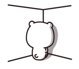 Sticker of a pretty white bear sticker #6349676