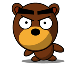 Black Eyebrows Bear 10 sticker #6349928