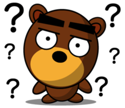 Black Eyebrows Bear 10 sticker #6349929