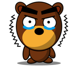 Black Eyebrows Bear 10 sticker #6349930