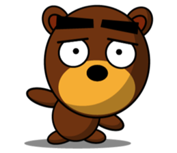 Black Eyebrows Bear 10 sticker #6349931