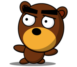 Black Eyebrows Bear 10 sticker #6349932