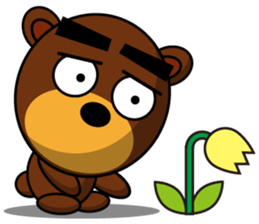 Black Eyebrows Bear 10 sticker #6349935