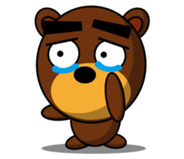 Black Eyebrows Bear 10 sticker #6349938