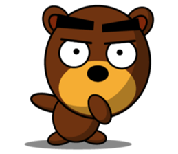 Black Eyebrows Bear 10 sticker #6349939