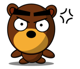 Black Eyebrows Bear 10 sticker #6349941