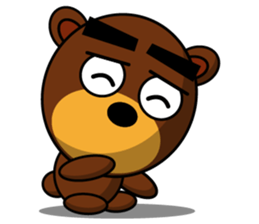 Black Eyebrows Bear 10 sticker #6349943