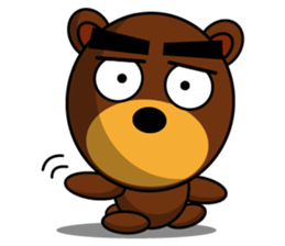 Black Eyebrows Bear 10 sticker #6349944