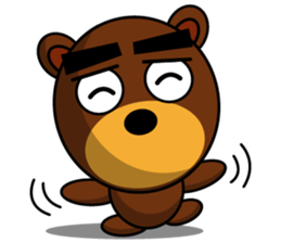 Black Eyebrows Bear 10 sticker #6349945