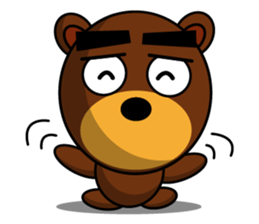 Black Eyebrows Bear 10 sticker #6349946