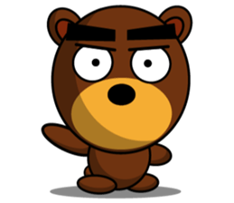 Black Eyebrows Bear 10 sticker #6349947