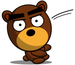 Black Eyebrows Bear 10 sticker #6349948