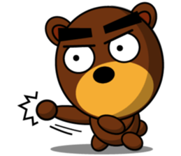 Black Eyebrows Bear 10 sticker #6349952