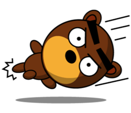 Black Eyebrows Bear 10 sticker #6349953