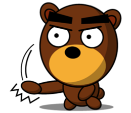 Black Eyebrows Bear 10 sticker #6349954