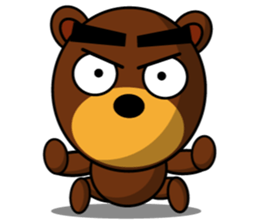 Black Eyebrows Bear 10 sticker #6349956