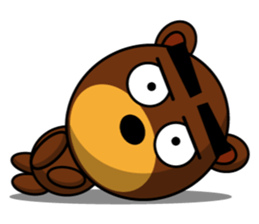 Black Eyebrows Bear 10 sticker #6349957