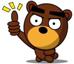 Black Eyebrows Bear 10 sticker #6349959