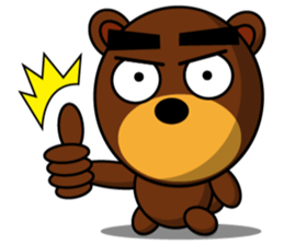 Black Eyebrows Bear 10 sticker #6349960