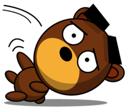 Black Eyebrows Bear 10 sticker #6349961