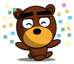 Black Eyebrows Bear 10 sticker #6349963