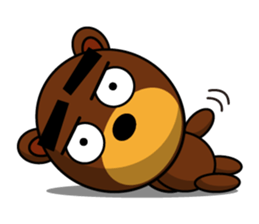 Black Eyebrows Bear 10 sticker #6349965