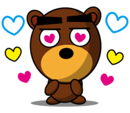 Black Eyebrows Bear 10 sticker #6349966