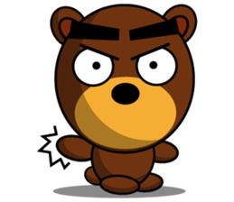 Black Eyebrows Bear 10 sticker #6349967