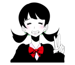 All kinds of cute schoolgirl sticker #6350721