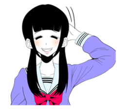 All kinds of cute schoolgirl sticker #6350725