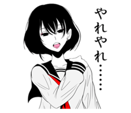 All kinds of cute schoolgirl sticker #6350733