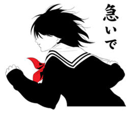 All kinds of cute schoolgirl sticker #6350737