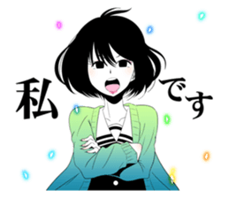 All kinds of cute schoolgirl sticker #6350742