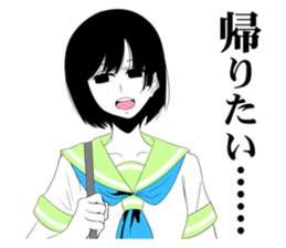 All kinds of cute schoolgirl sticker #6350747