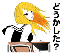 All kinds of cute schoolgirl sticker #6350751