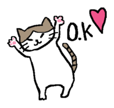 Sticker of up-angled eye cat sticker #6350835