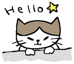 Sticker of up-angled eye cat sticker #6350848