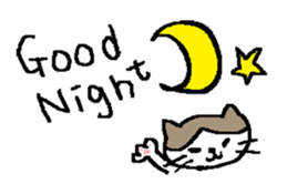 Sticker of up-angled eye cat sticker #6350852