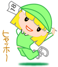 Japanese caddie, named Candy. sticker #6350957