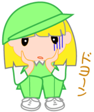 Japanese caddie, named Candy. sticker #6350970